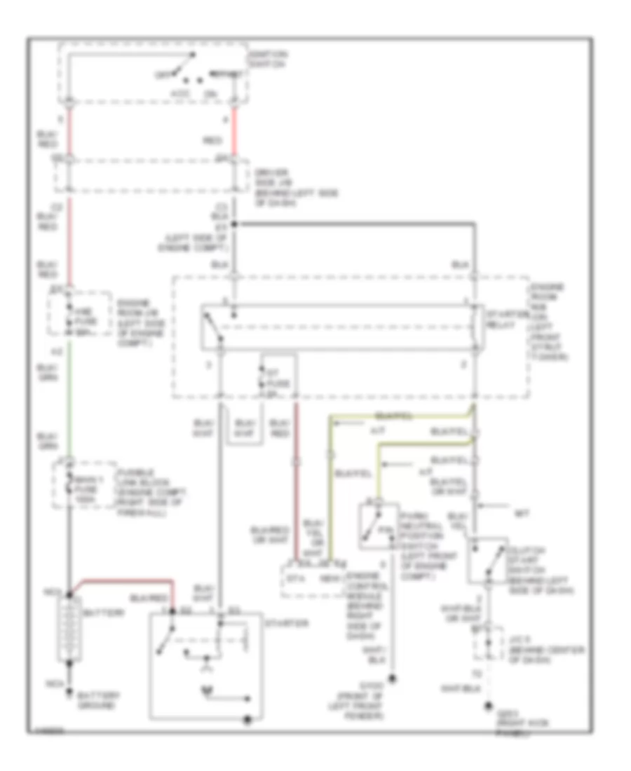 Starting Wiring Diagram for Toyota RAV4 2001
