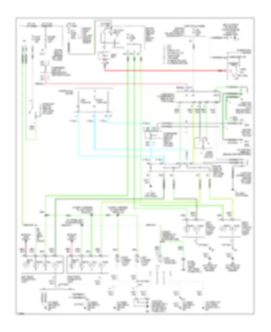 Exterior Lamps Wiring Diagram for Toyota Camry LE 2003