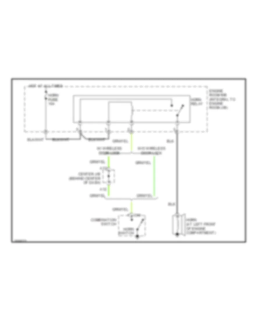 Horn Wiring Diagram for Toyota Corolla LE 2005