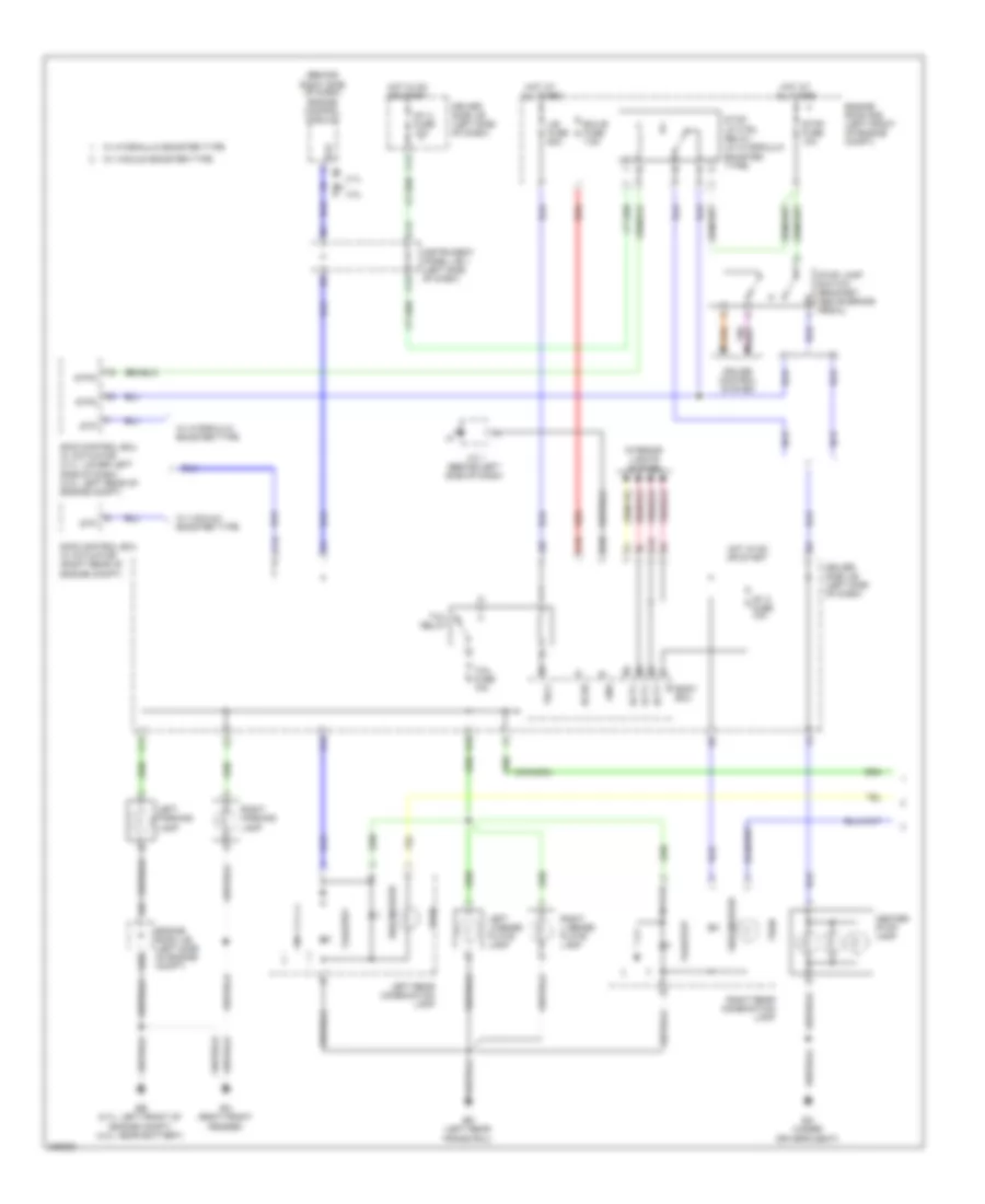 Exterior Lamps Wiring Diagram, without Trailer Tow (1 of 2) for Toyota Tacoma 2009