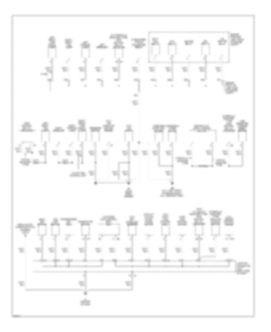Ground Distribution Wiring Diagram 4 of 4 for Toyota Tacoma 2009