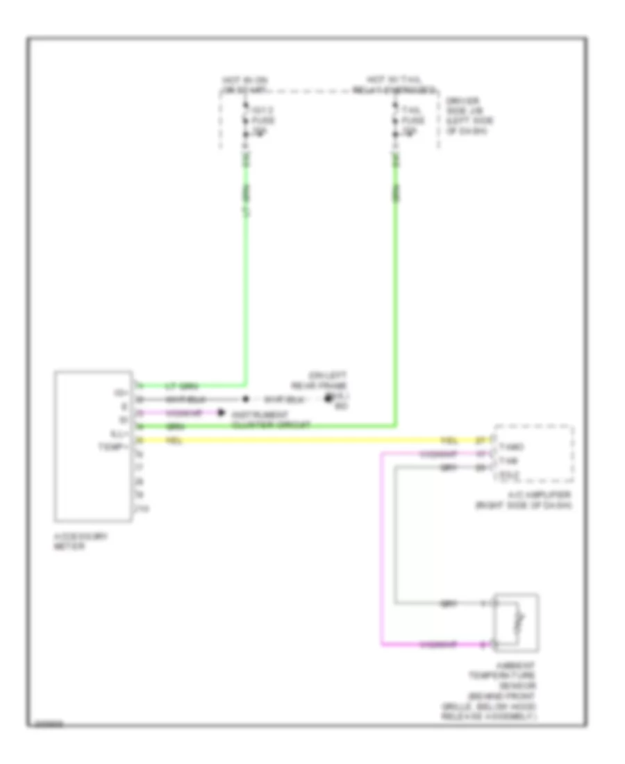 Accessory Cluster Wiring Diagram for Toyota Tacoma 2009