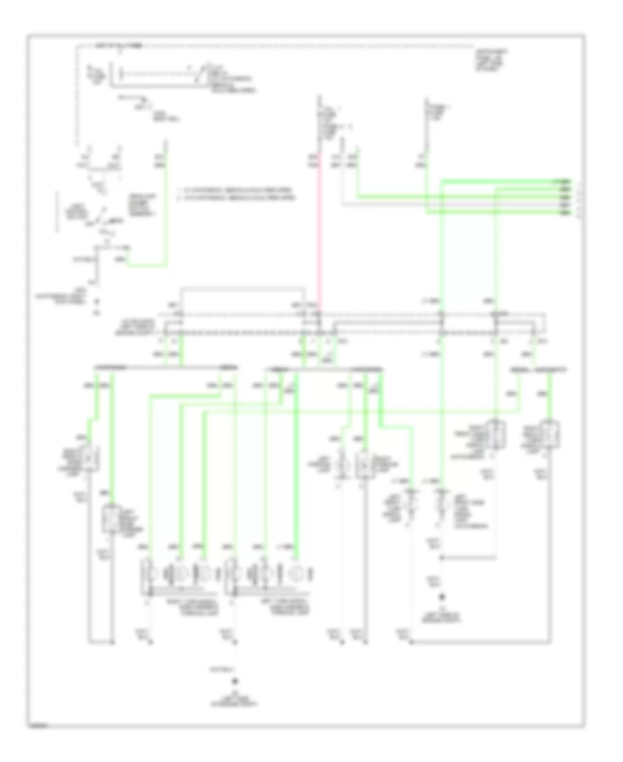 Exterior Lamps Wiring Diagram (1 of 2) for Toyota Yaris 2008