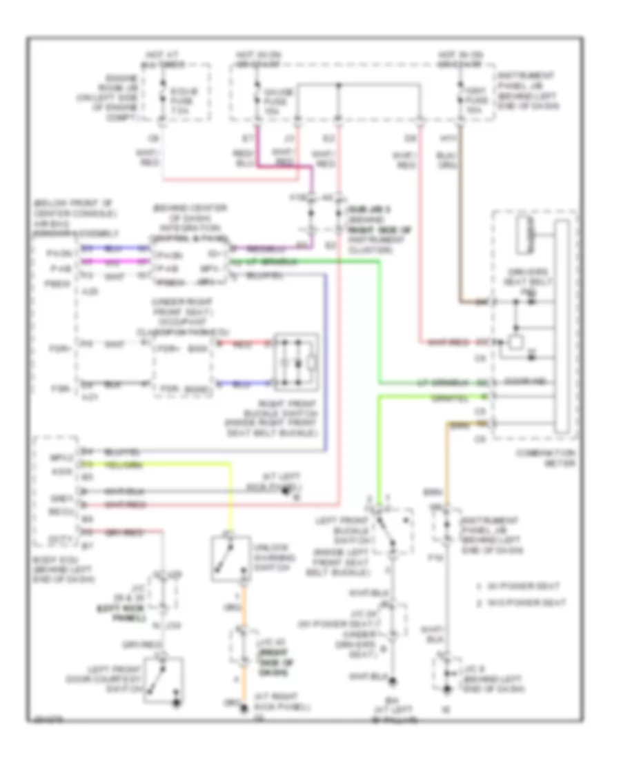 Chime Wiring Diagram for Toyota Sequoia Limited 2007