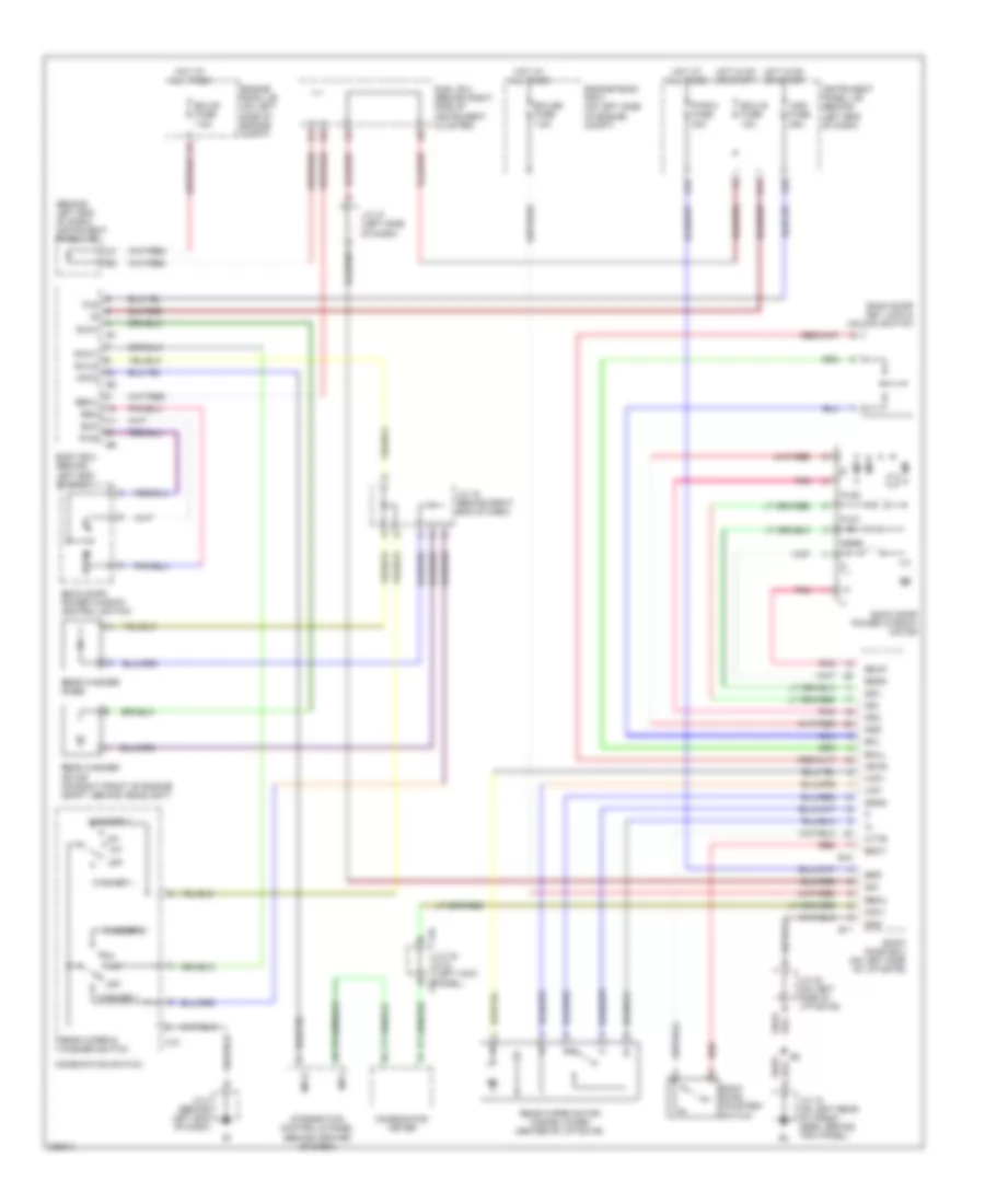 Электросхема заднего стеклоочистителя дворника и омывателя для Toyota Sequoia Limited 2007