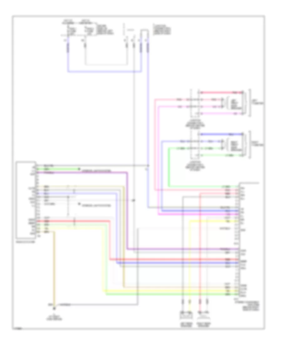 Radio Wiring Diagram, with Separate Amplifier for Toyota Camry LE 2003