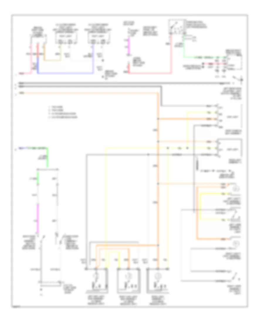 Courtesy Lamps Wiring Diagram, Except Hybrid (2 of 2) for Toyota Highlander 2010