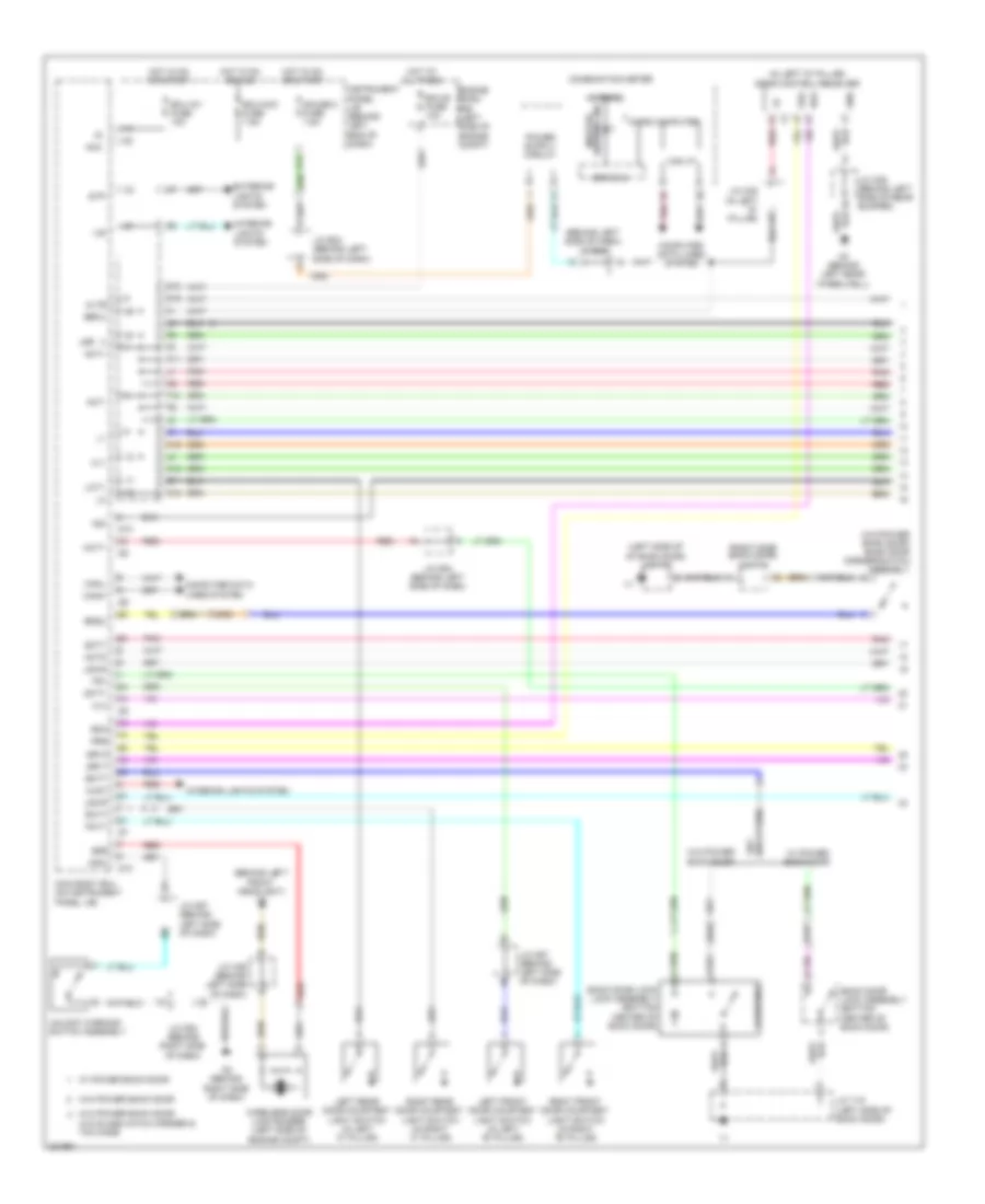 Power Door Locks Wiring Diagram, Except Hybrid without Smart Key System (1 of 2) for Toyota Highlander 2010