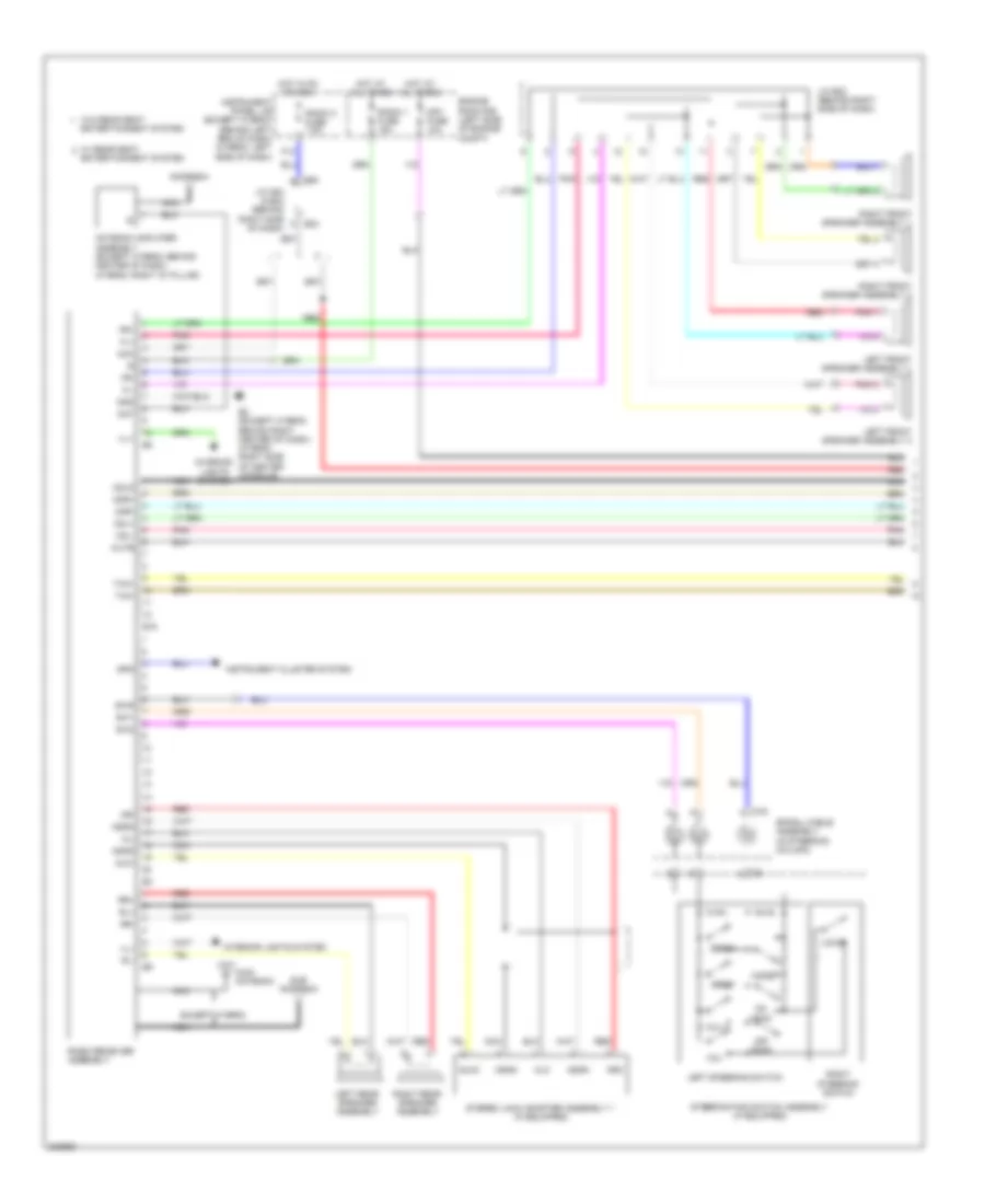 Radio Wiring Diagram, without JBL (1 of 2) for Toyota Highlander 2010