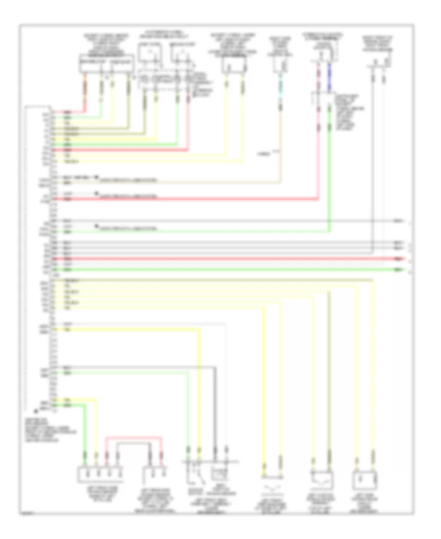 Supplemental Restraints Wiring Diagram 1 of 3 for Toyota Highlander 2010