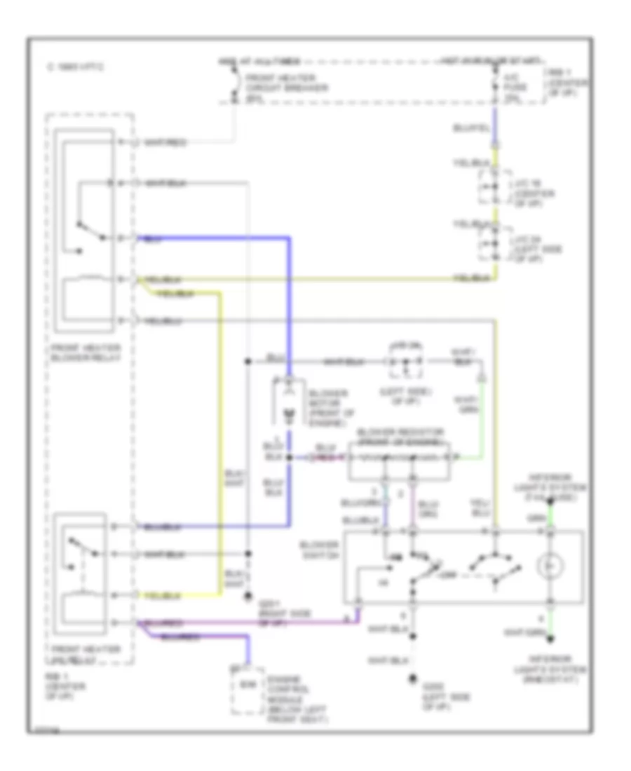 Heater Wiring Diagram for Toyota Previa LE 1995