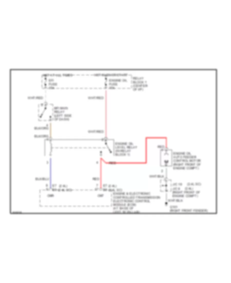 Engine Oil Feeder Wiring Diagram for Toyota Previa LE 1995