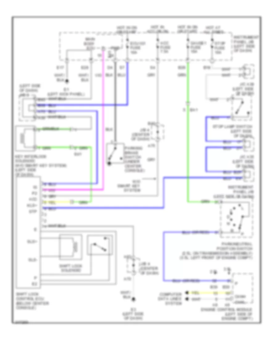 Shift Interlock Wiring Diagram for Toyota RAV4 2011
