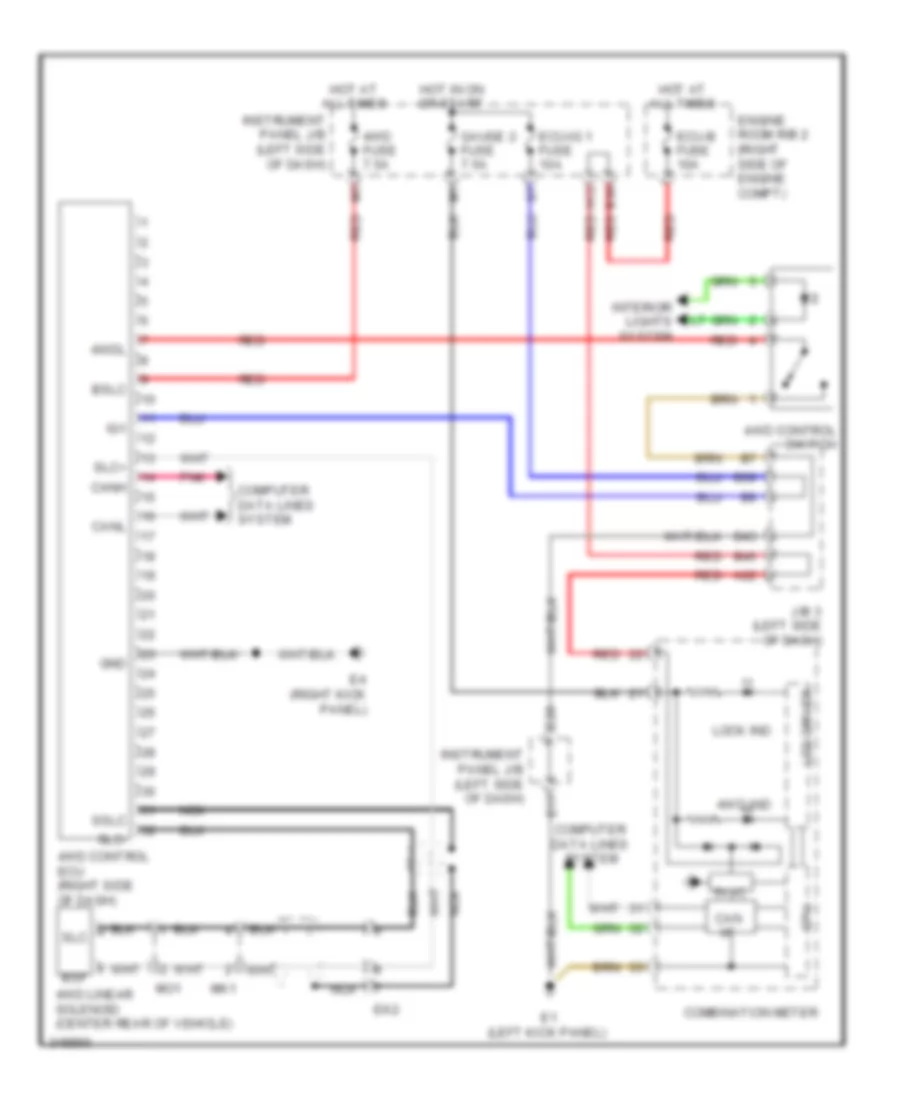 3.5L, 4WD Wiring Diagram for Toyota RAV4 2011