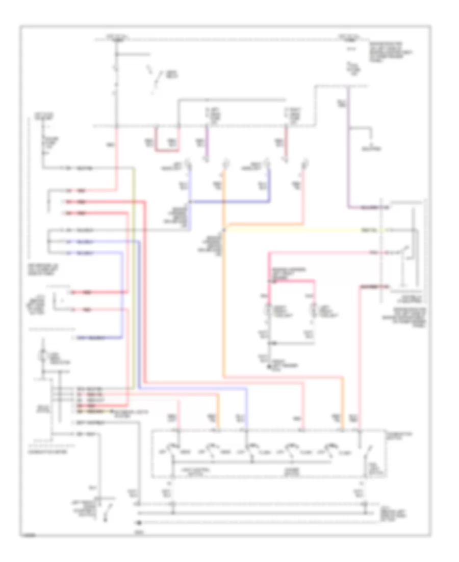 Headlight Wiring Diagram, without DRL for Toyota 4Runner 1999