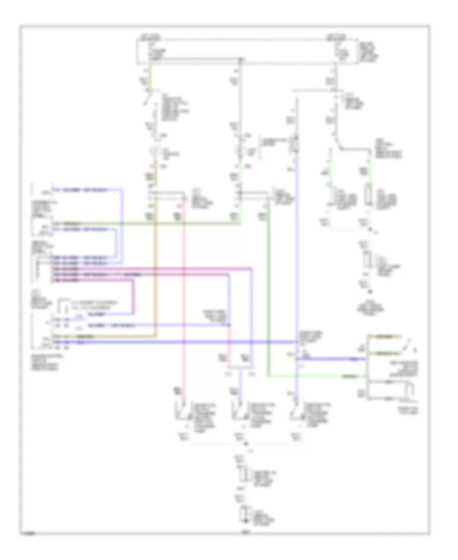 4WD Wiring Diagram, without 2-4 Select Switch for Toyota 4Runner 1999