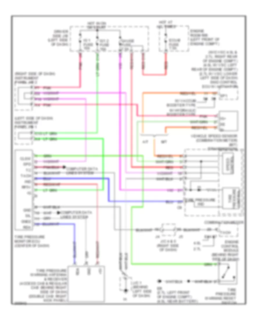 Tire Pressure Monitoring Wiring Diagram for Toyota Tacoma PreRunner 2009