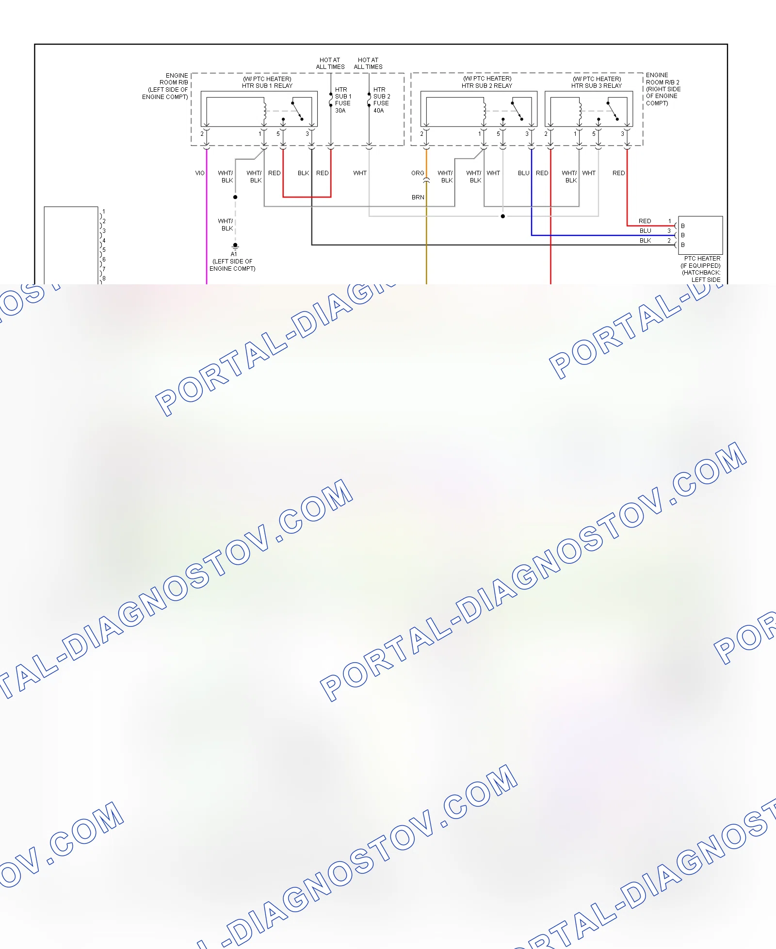 Manual A C Wiring Diagram 1 of 2 for Toyota Yaris S 2008
