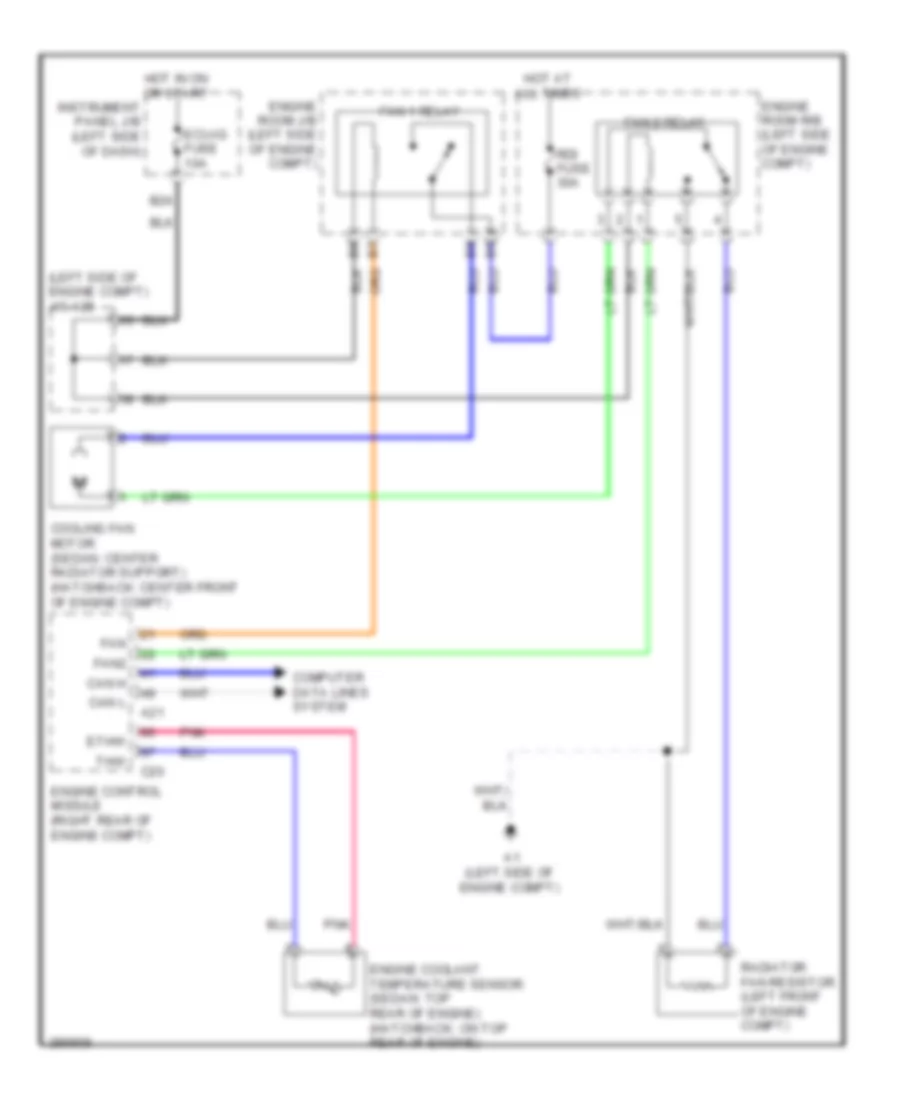 Cooling Fan Wiring Diagram for Toyota Yaris S 2008