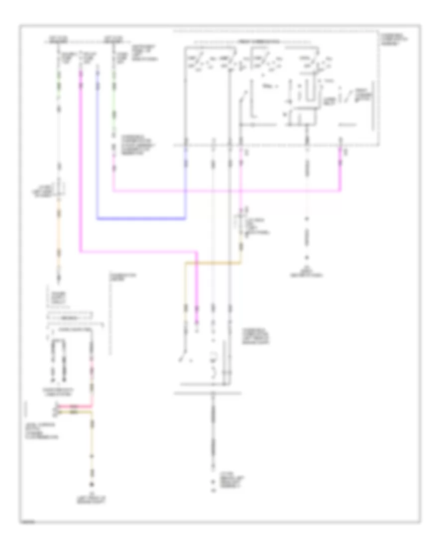 Электросхема передних стеклоочистителей дворников и омывателя лобового стекла, Гибрид для Toyota Highlander Hybrid 2010