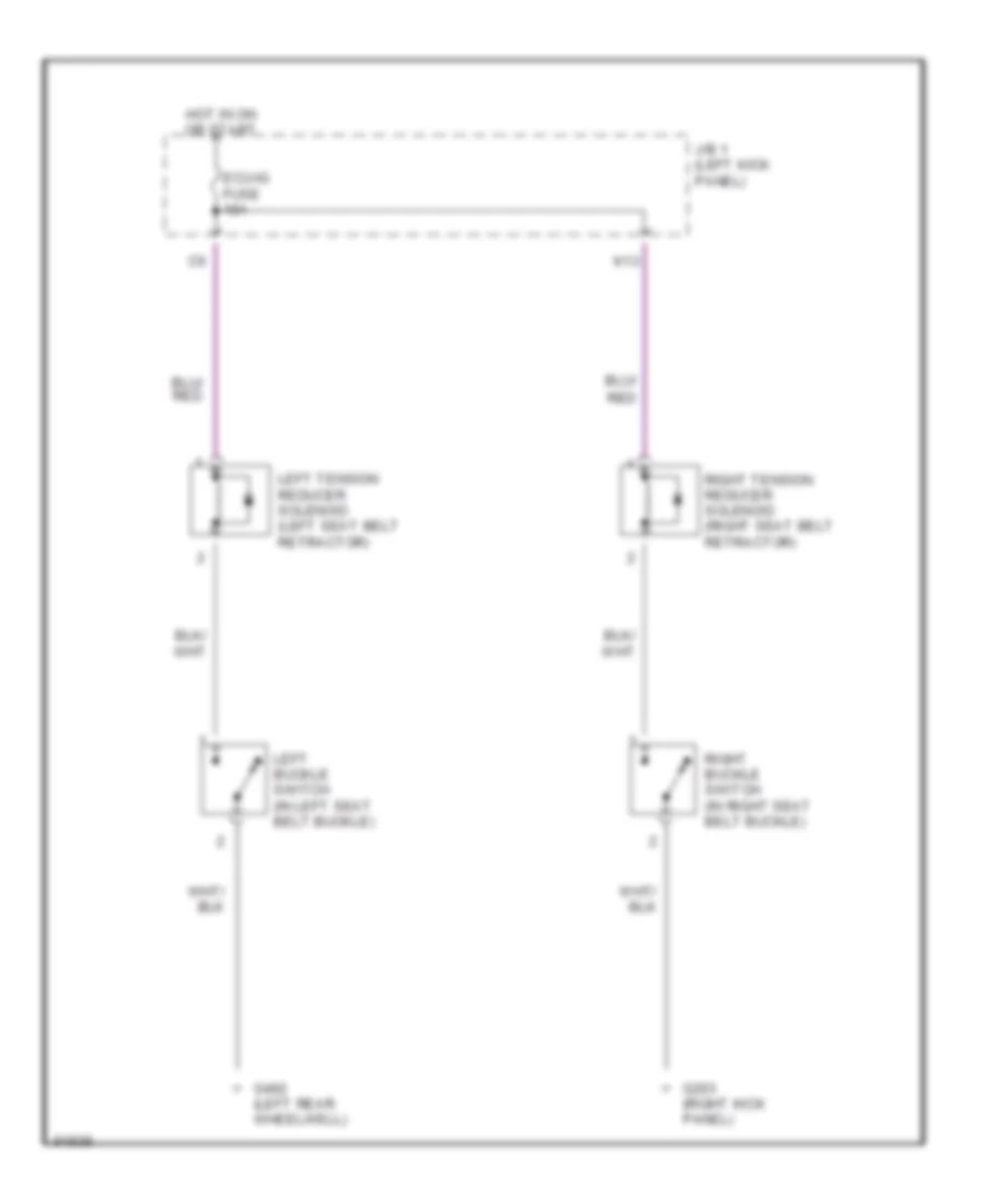 Passive Restraint Wiring Diagram for Toyota Supra 1995