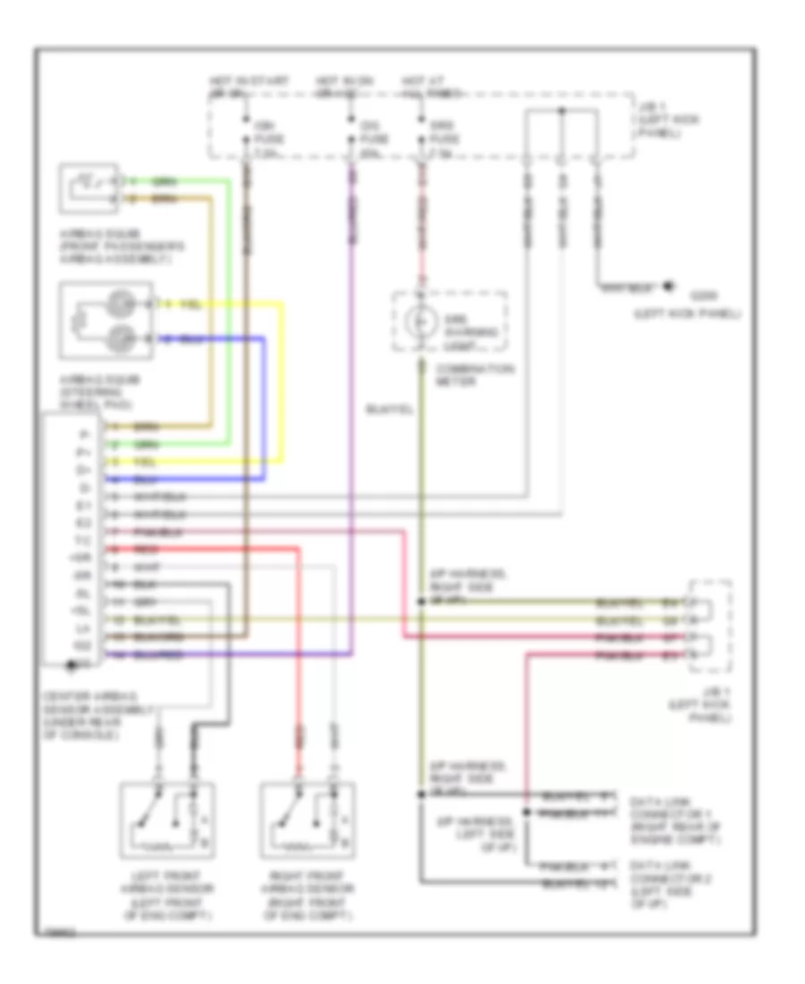 Supplemental Restraint Wiring Diagram for Toyota Supra 1995