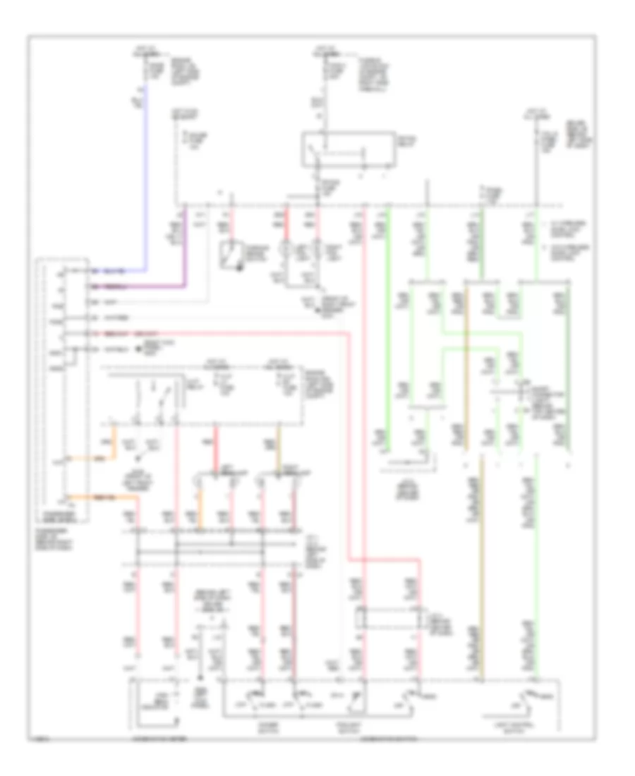 Headlight Wiring Diagram, without DRL for Toyota RAV4 L 2001
