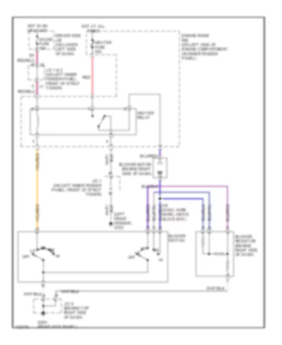 Heater Wiring Diagram for Toyota 4Runner Limited 1999