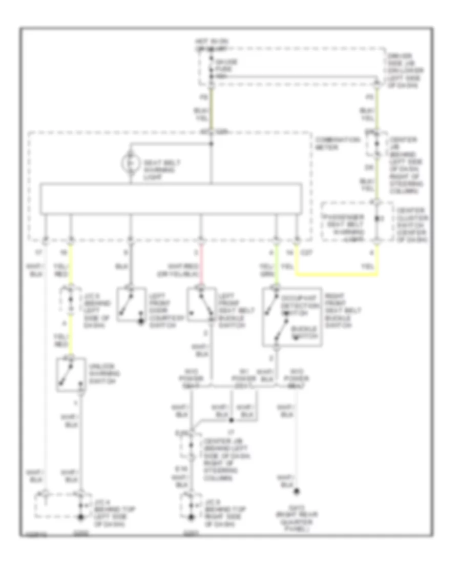 Warning System Wiring Diagrams for Toyota 4Runner Limited 1999