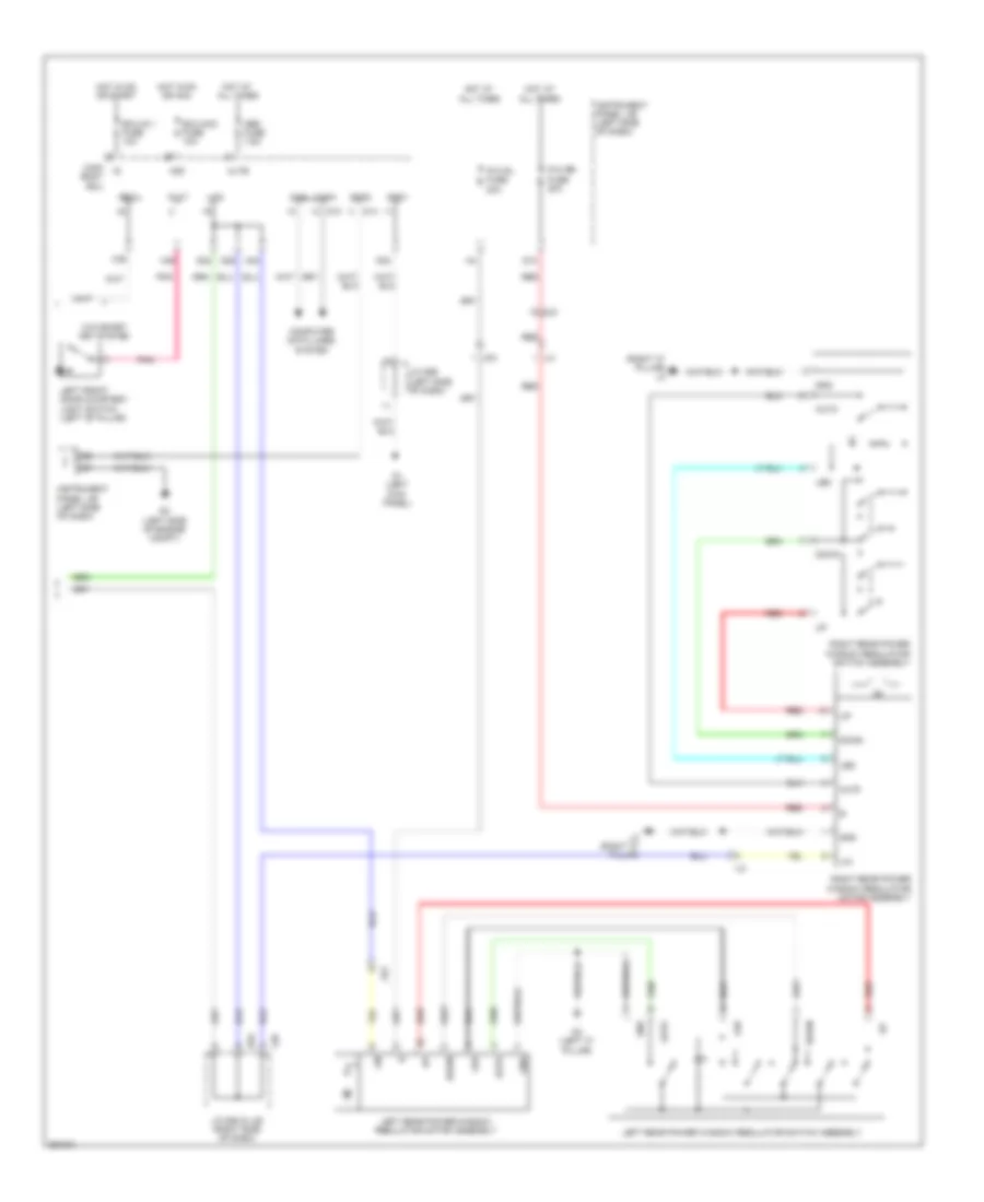 Power Windows Wiring Diagram (2 of 2) for Toyota Sienna Limited 2013