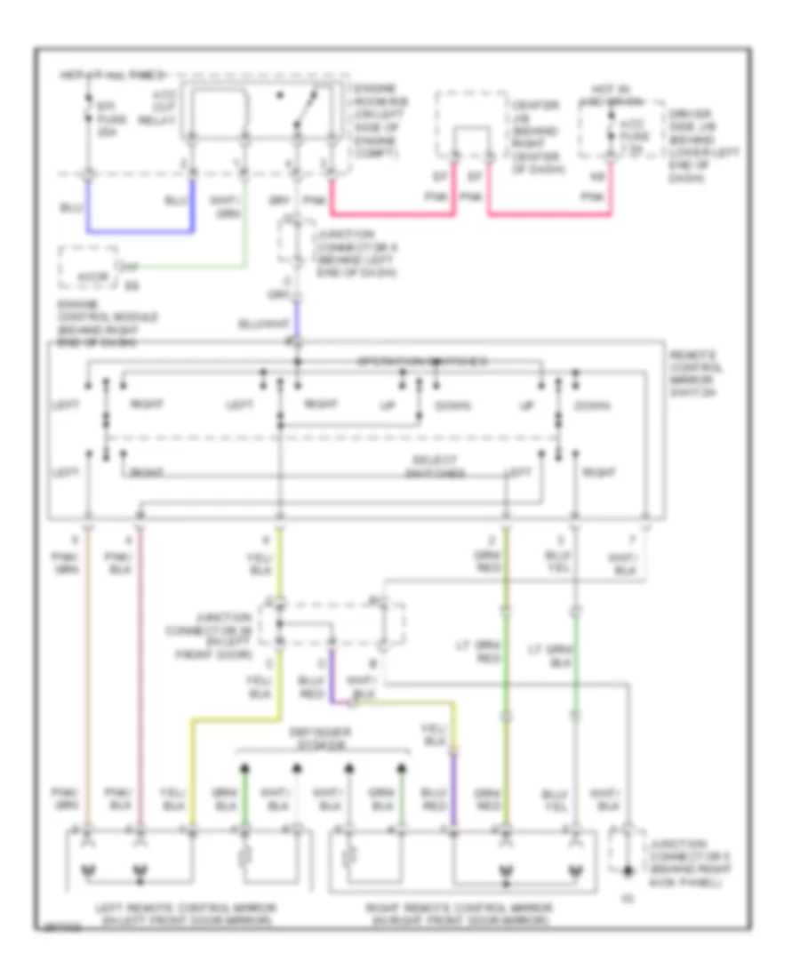 Power Mirrors Wiring Diagram for Toyota 4Runner Limited 2009
