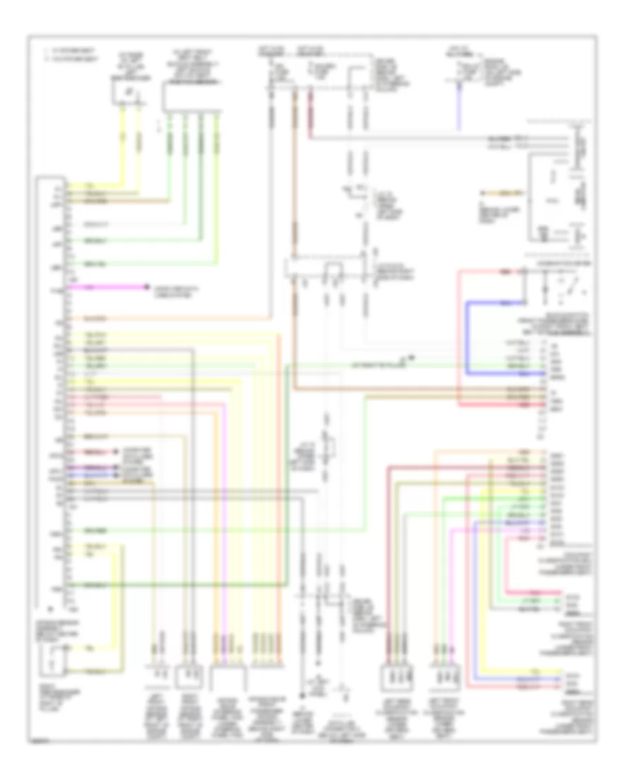 Supplemental Restraints Wiring Diagram, without Side Airbag for Toyota Sienna CE 2007