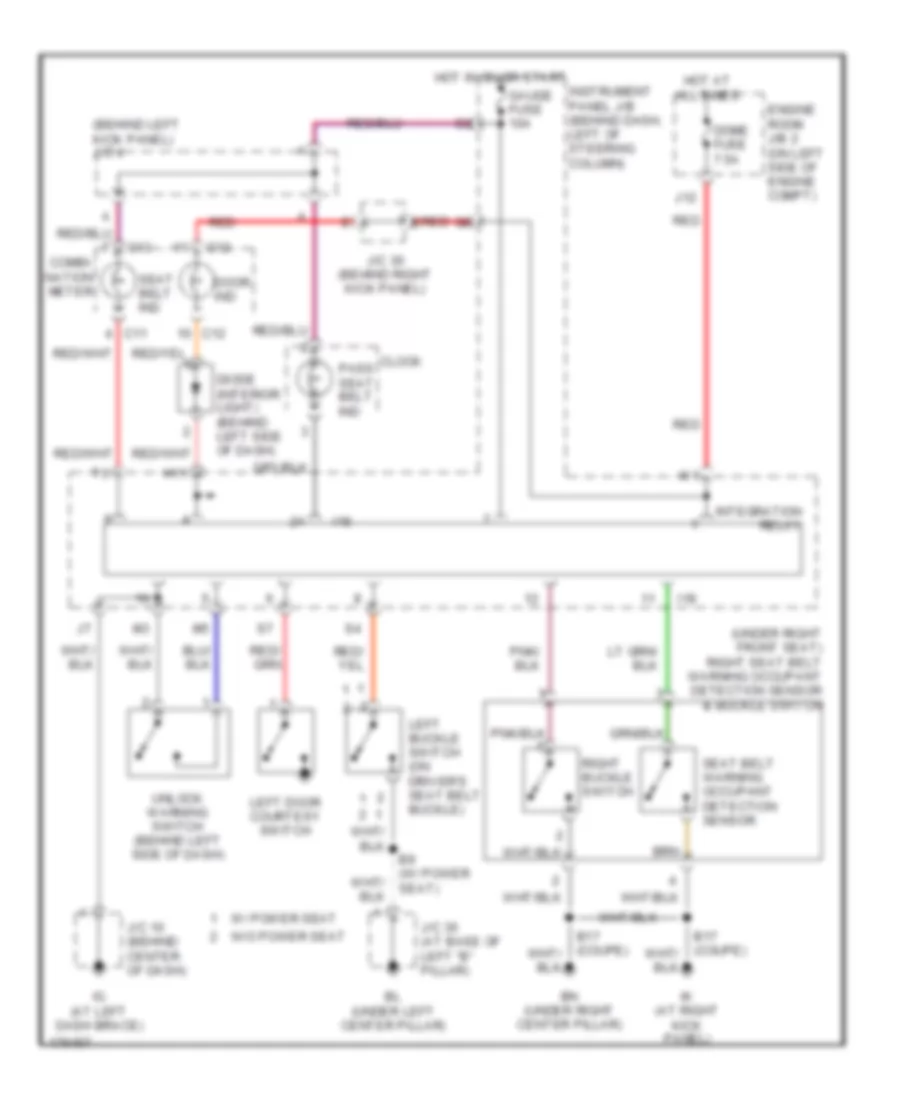 Warning Systems Wiring Diagram for Toyota Camry Solara SE 2003