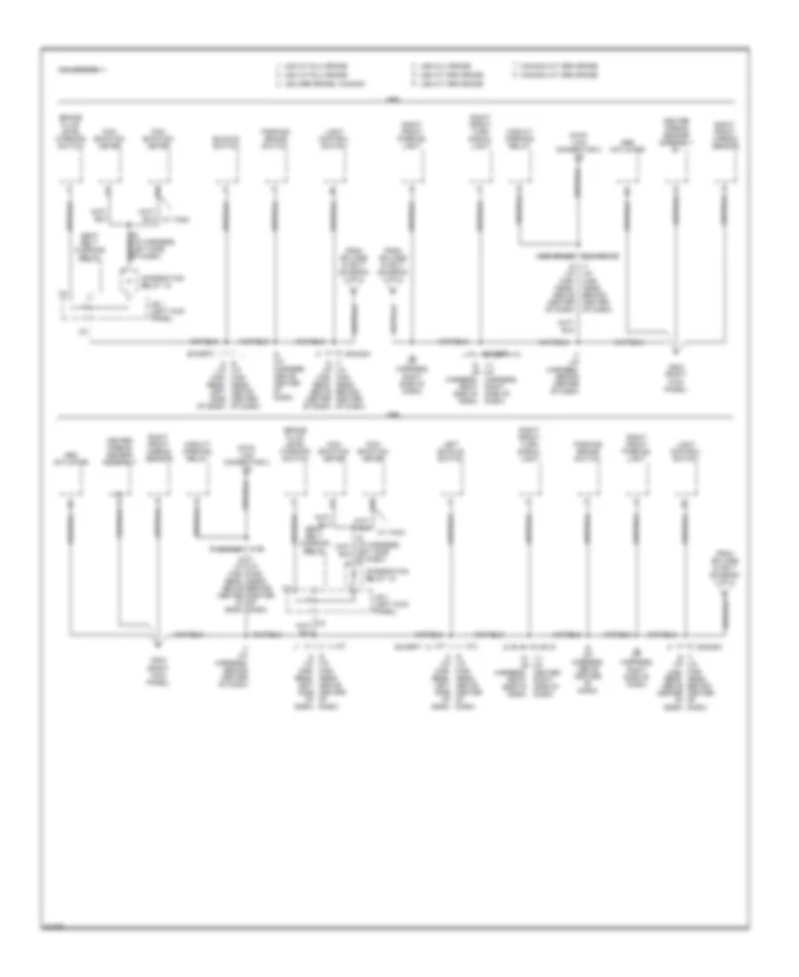 Ground Distribution Wiring Diagram (4 of 4) for Toyota T100 1995