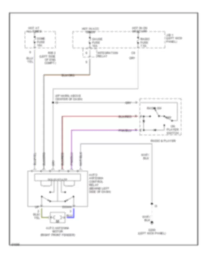 Power Antenna Wiring Diagram for Toyota T100 1995
