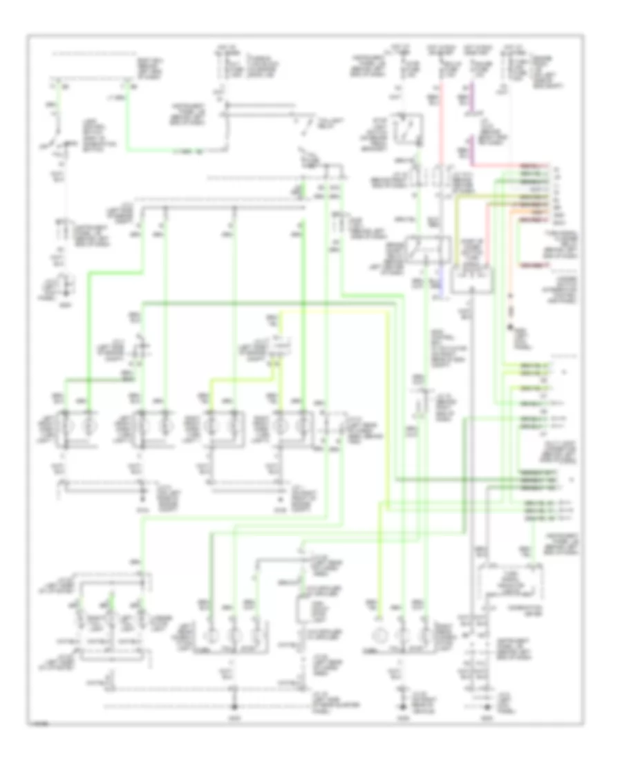 Exterior Lamps Wiring Diagram for Toyota Sequoia Limited 2001