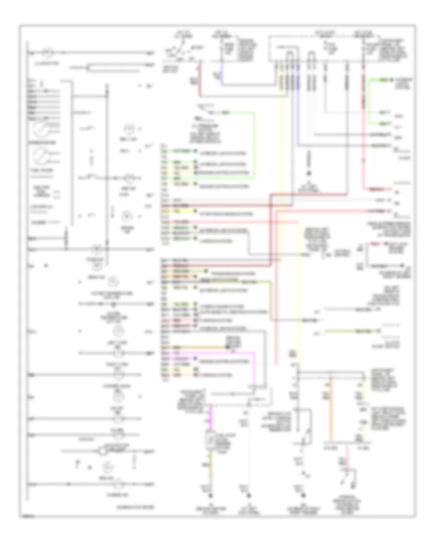 Instrument Cluster Wiring Diagram, without Tachometer for Toyota ECHO 2005