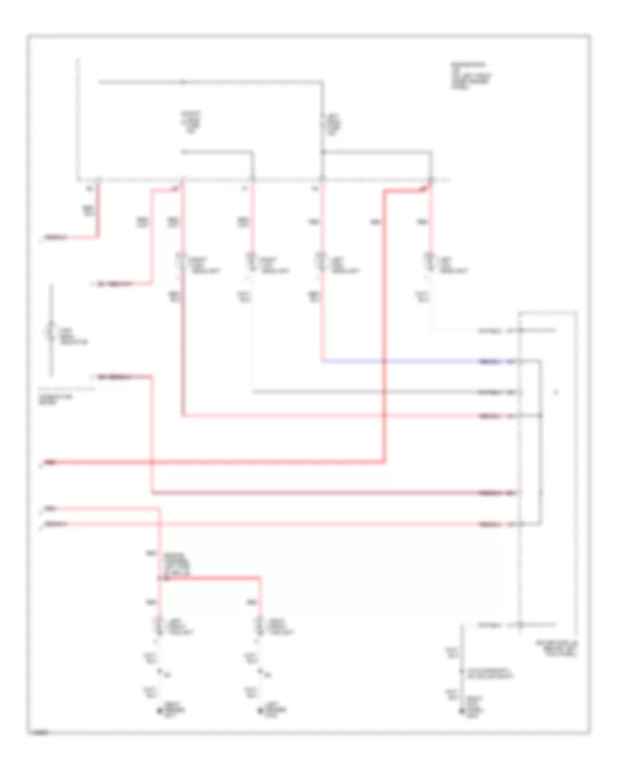 Autolamps Wiring Diagram, without DRL (2 of 2) for Toyota Avalon XL 1999