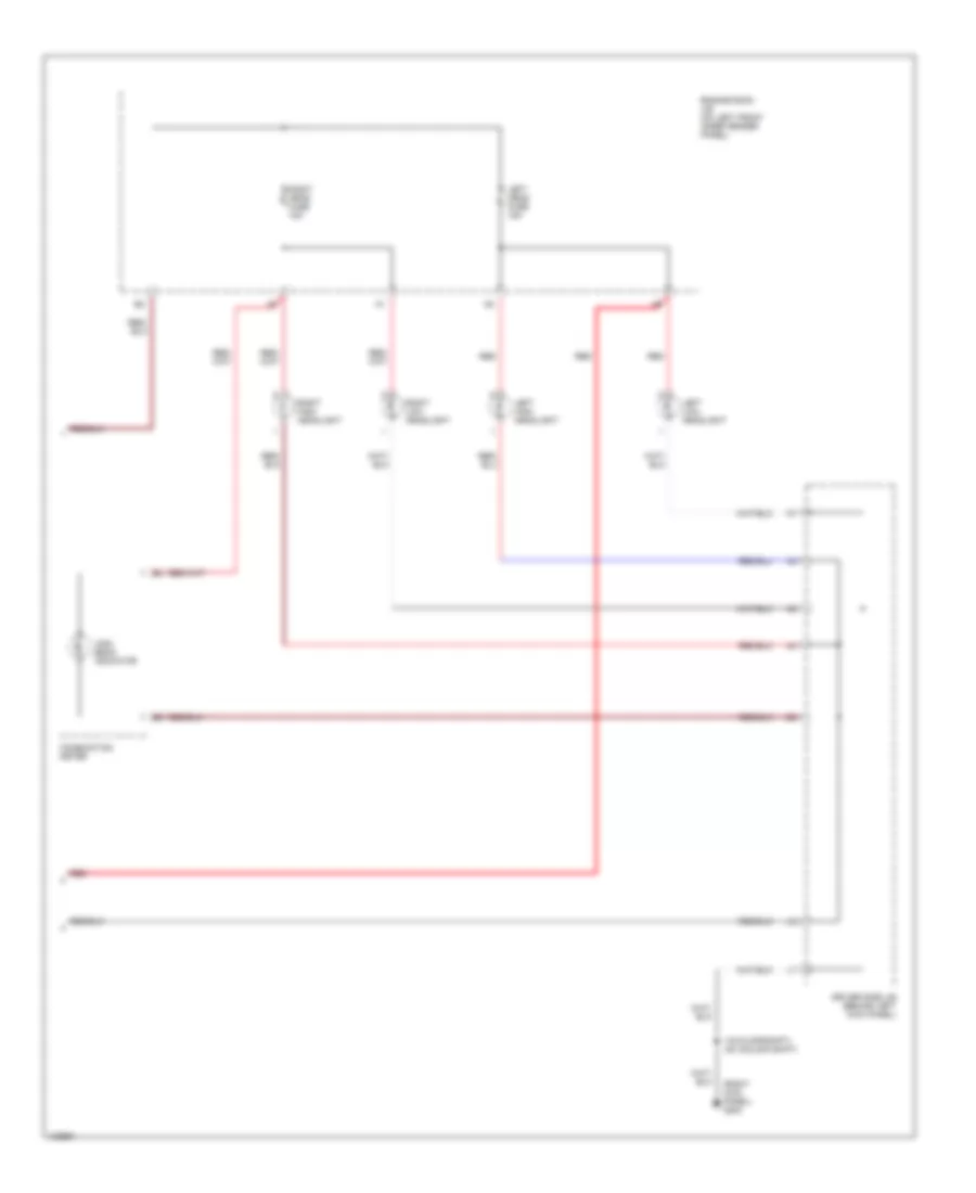 Headlamps Wiring Diagram, without DRL (2 of 2) for Toyota Avalon XL 1999