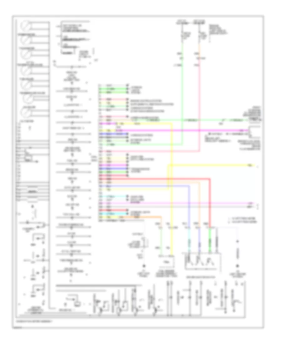 Instrument Cluster Wiring Diagram 1 of 2 for Toyota Sequoia Limited 2011