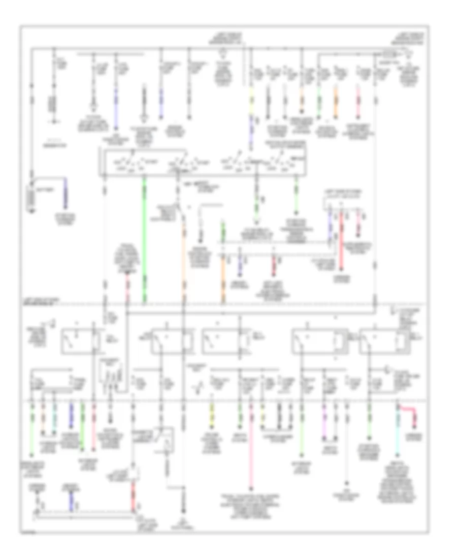 Power Distribution Wiring Diagram 1 of 3 for Toyota Sequoia Limited 2011