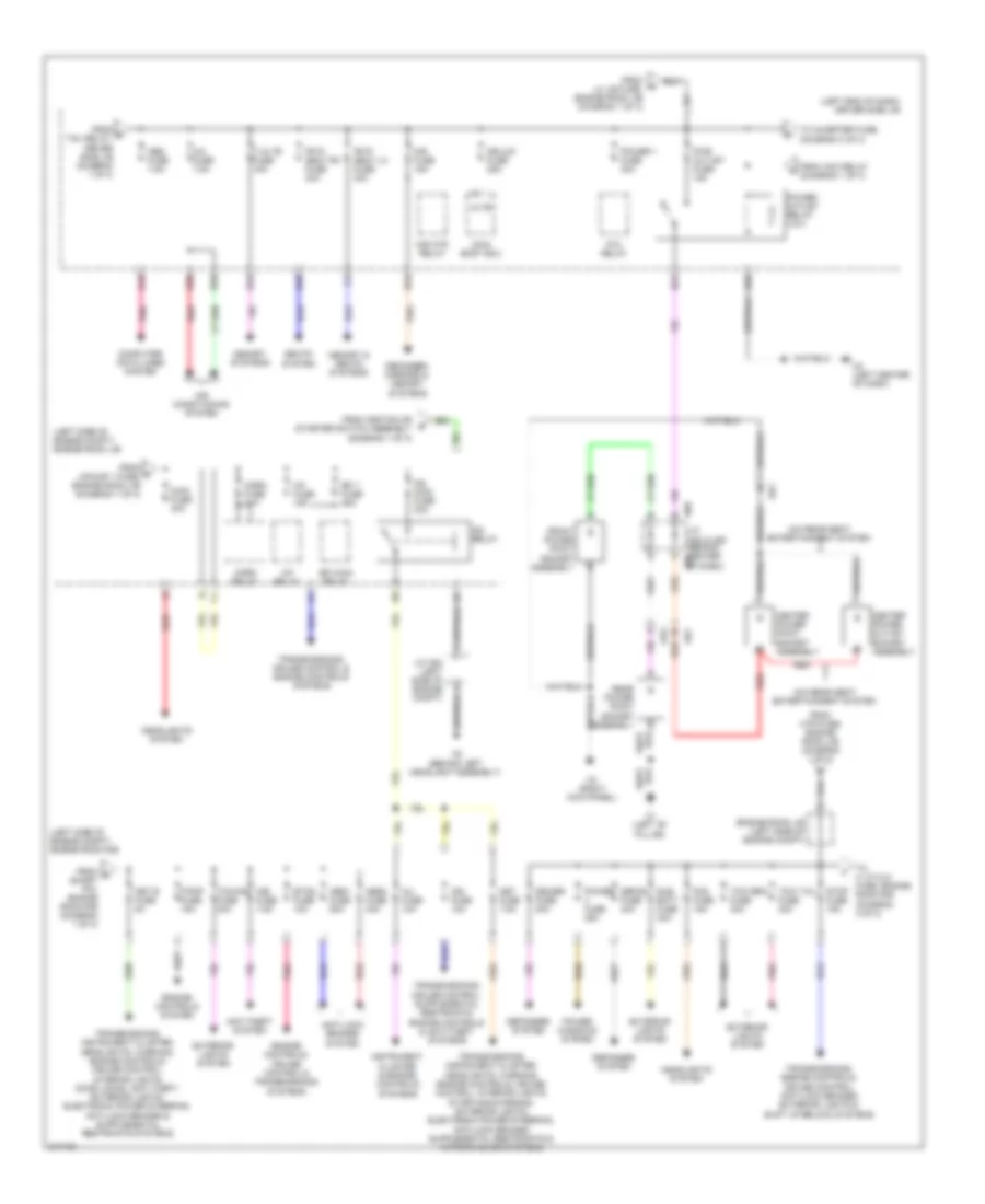 Power Distribution Wiring Diagram (2 of 3) for Toyota Sequoia Limited 2011