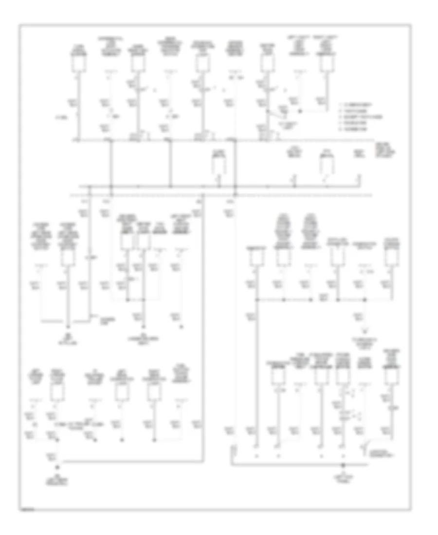 Ground Distribution Wiring Diagram 3 of 4 for Toyota Tacoma 2013