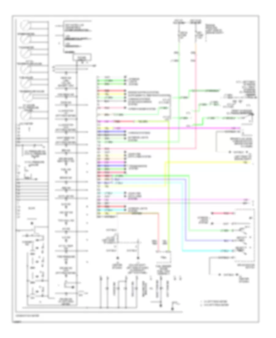 Instrument Cluster Wiring Diagram 1 of 2 for Toyota Tundra Limited 2009