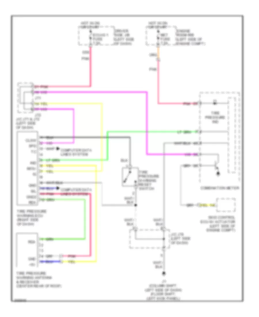 Tire Pressure Monitoring Wiring Diagram for Toyota Tundra Limited 2009