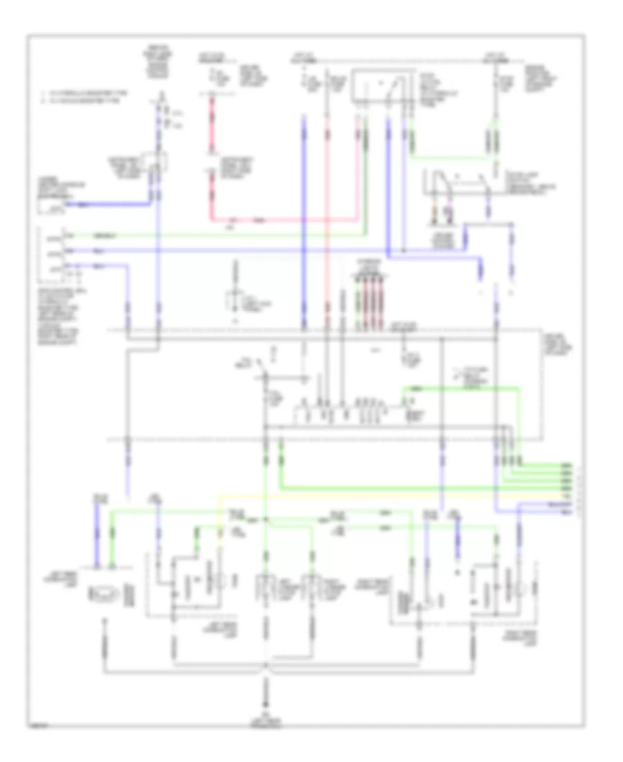 Exterior Lamps Wiring Diagram, without Trailer Tow (1 of 3) for Toyota Tacoma PreRunner 2013