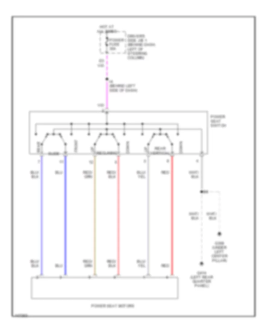 Power Seat Wiring Diagram for Toyota Sienna CE 2001