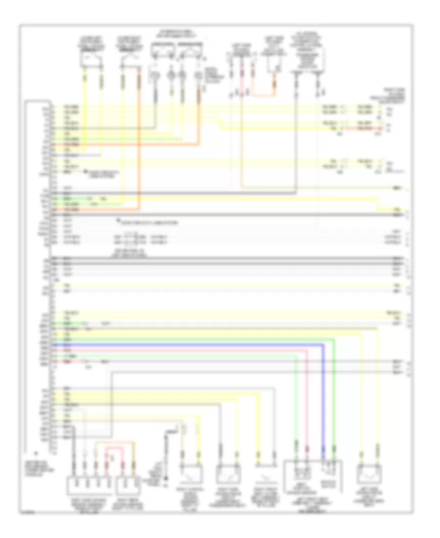 Supplemental Restraints Wiring Diagram 1 of 2 for Toyota Sequoia Platinum 2011