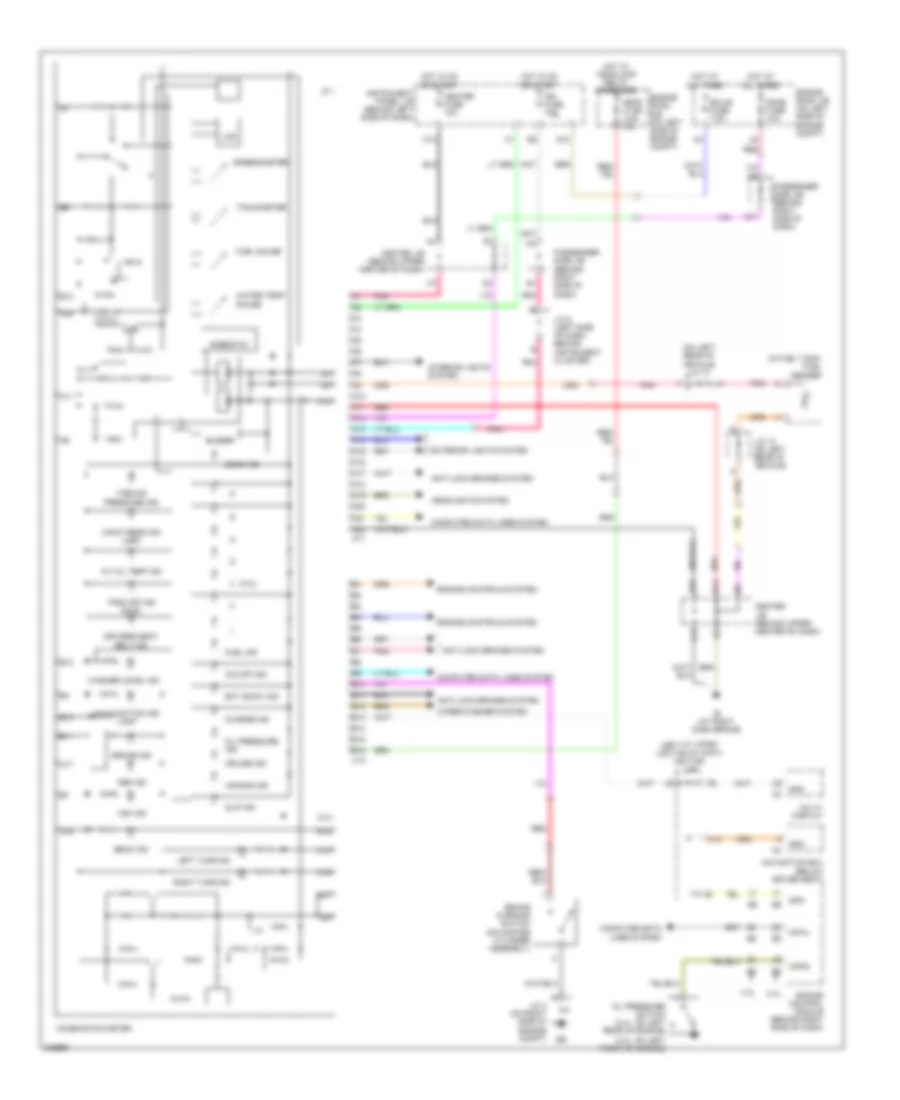 Instrument Cluster Wiring Diagram for Toyota Highlander Limited 2005