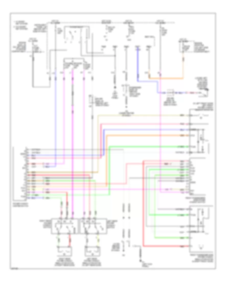 Power Windows Wiring Diagram for Toyota Avalon Limited 2009